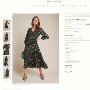 Anthropologie- Karoline Tiered Maxi Dress